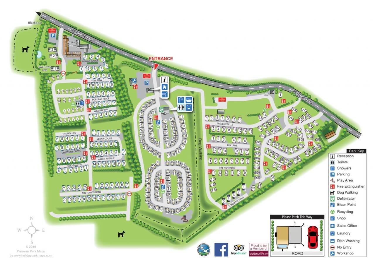 Park Map Pipers Height Caravan Park